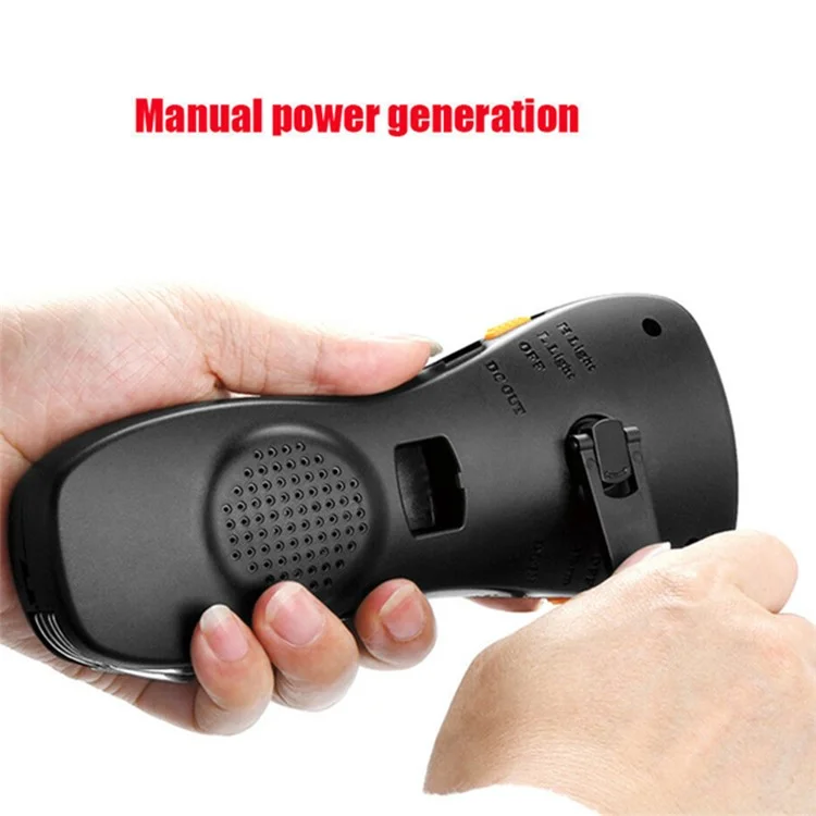 Multifuncional Manivela Manivela Flashlight FM Radio Al Aire Libre Emergencia Power Bank