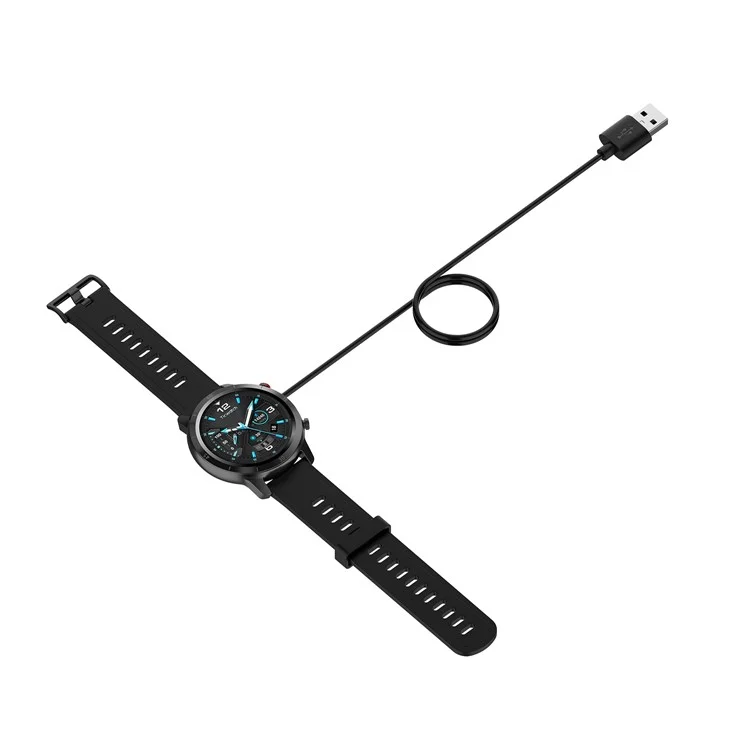 1 м Магнитная USB -зарядная Кабельная Станция Для Ticwatch GTX / Mibro Watch Lite 2 / Смотреть Воздух / Смотрите C2 / Смотрите T1