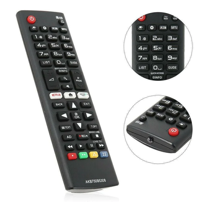 AKB75095308 TV Remote Control Replacement for LG Smart TV