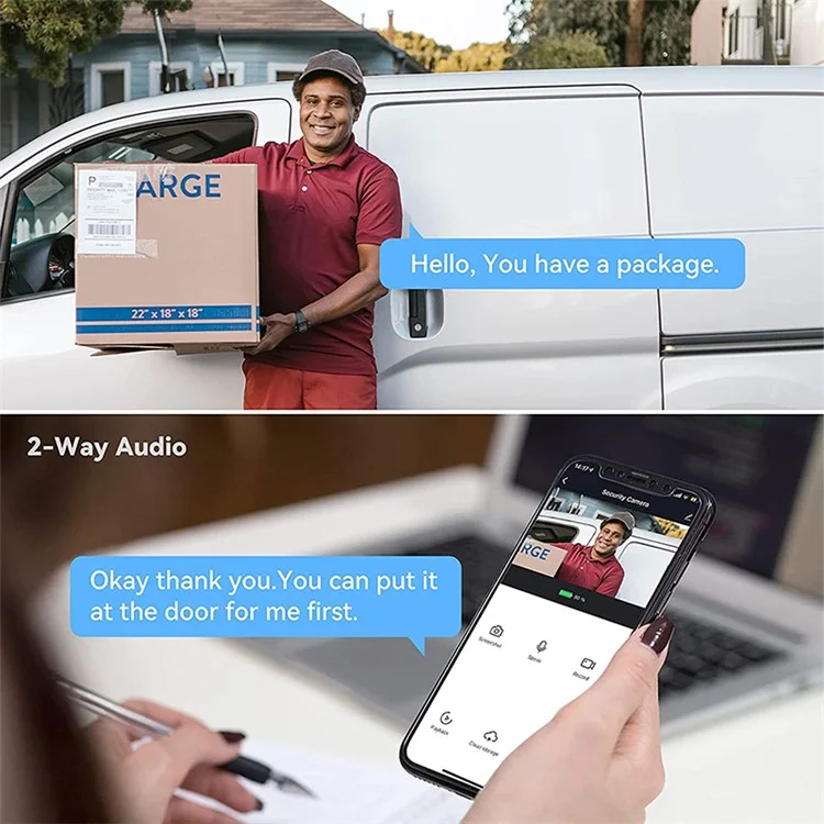 SY-37 Two-Way Audio 4.3-inch Color Screen Mini WiFi Peephole Video Doorbell (Built-In Battery) - Silver
