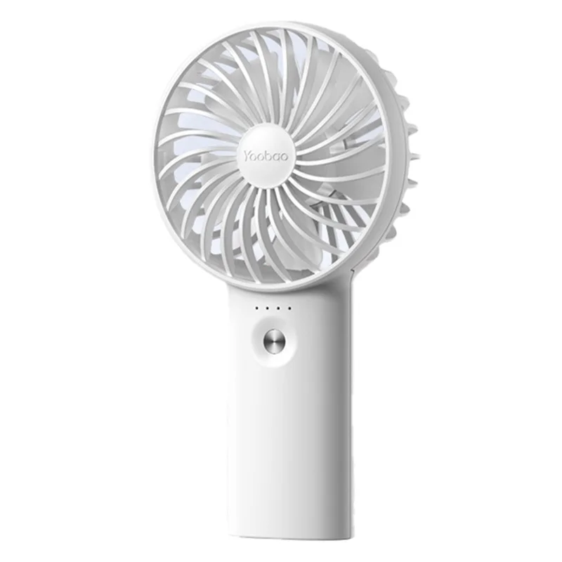 YOOBAO Y-F3 6000mAh Handheld Fan Mute Cooling Fan 3 Speeds Adjustable - White