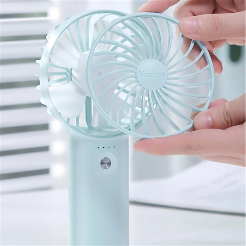 YOOBAO Y-F3 5000mAh Mini Handheld Fan 3 Speeds Adjustable Summer Fan - Mint Green