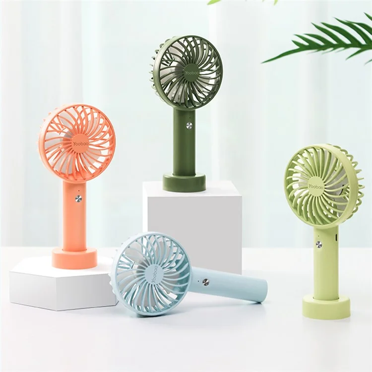 YOOBAO Y-F3S 2000mAh Ventilateur portable 3 réglages de vitesse Ventilateur de bureau 4 pales - Vert menthe