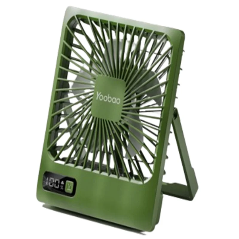 YOOBAO Q3C 4000mAh Desktop Fan 5-Speed Adjustable Cooling Fan - Green