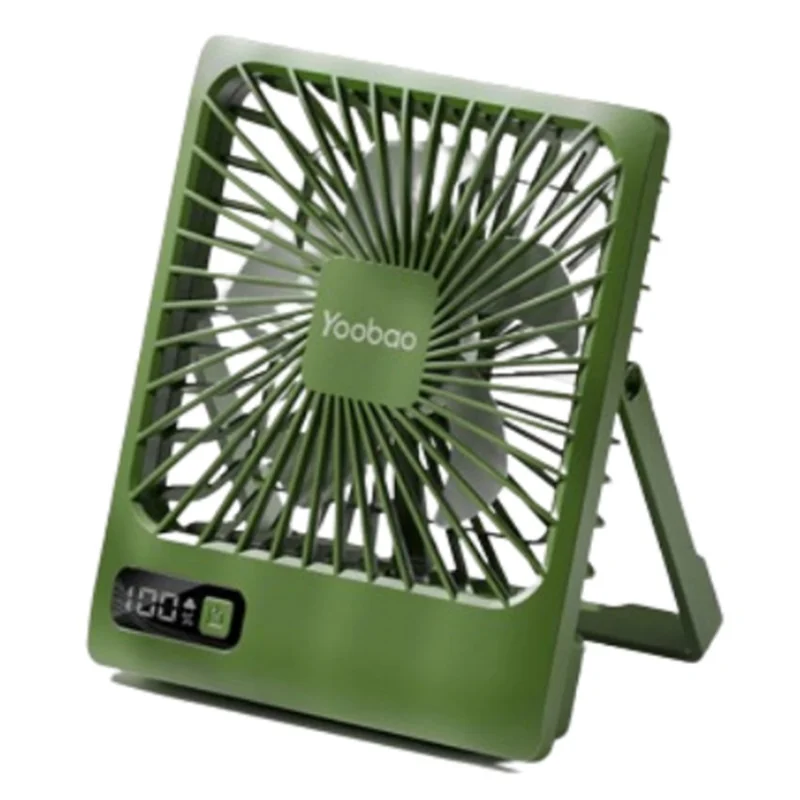 YOOBAO Q3C 2000mAh Desktop Cooling Fan 5-Speed Adjustable Air Fan - Green