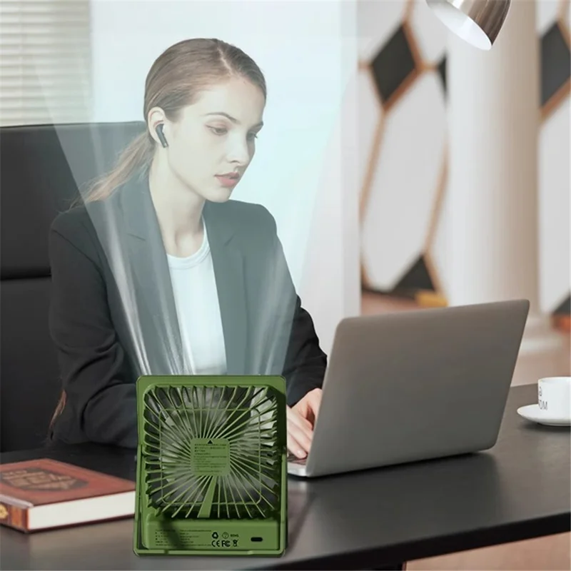 YOOBAO Q3C 2000mAh Desktop Cooling Fan 5-Speed Adjustable Air Fan - Green