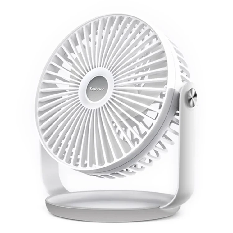 YOOBAO Y-F2 USB Powered Desktop Fan Rotatable Mute Table Cooling Fan - White