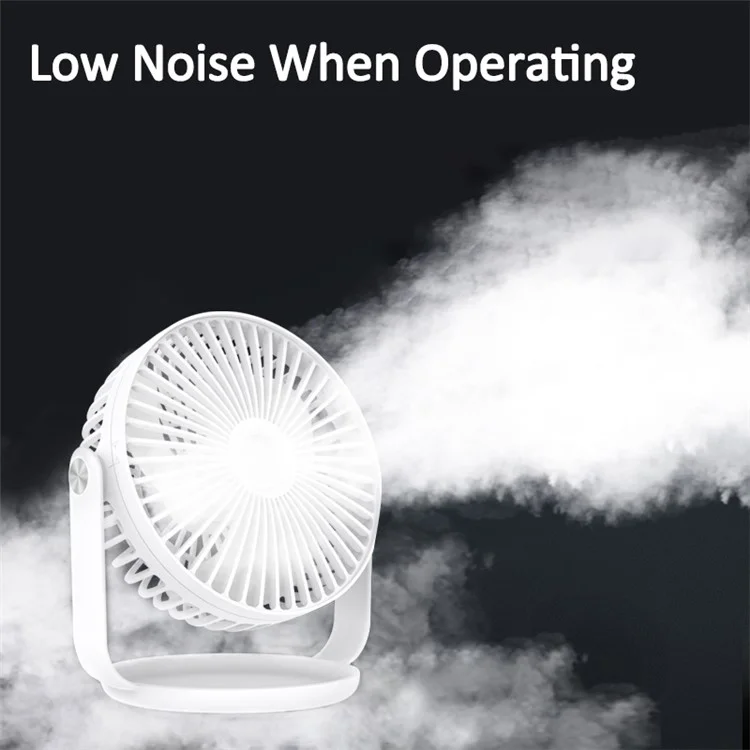 YOOBAO Y-F2 USB Powered Desktop Fan Rotatable Mute Table Cooling Fan - White