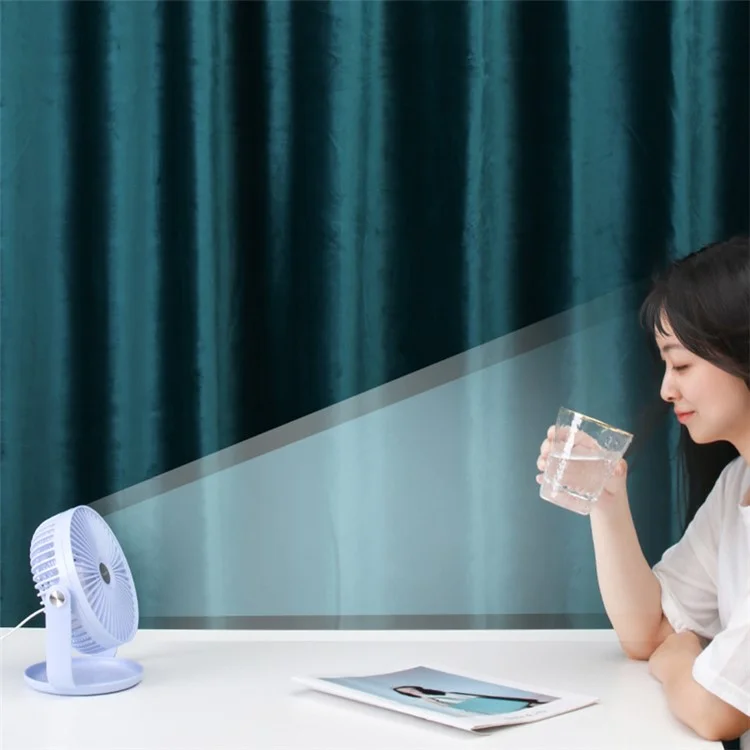 YOOBAO Y-F2 USB Powered Desktop Fan Rotatable Mute Table Cooling Fan - White
