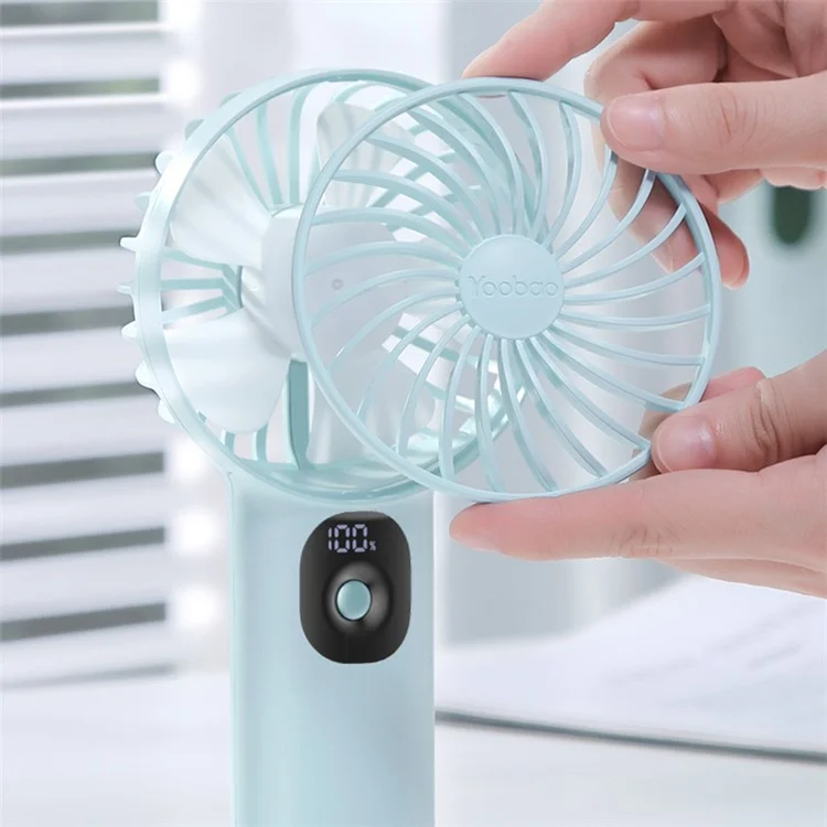 YOOBAO Y-F3PL 8000mAh Handheld Fan Portable Cooling Fan with Battery Indicator - Blue