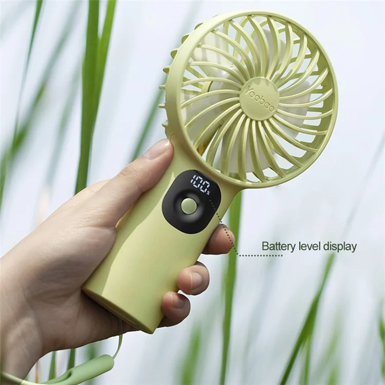 YOOBAO Y-F3PL 8000mAh Handheld Fan Portable Cooling Fan with Battery Indicator - Blue