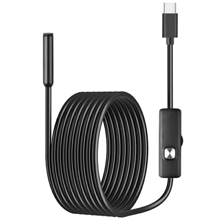 DN200 3m Hard Wire 8mm Lens 1080P HD Endoscope Type-C Phone Industrial Inspection Camera (With 8Pin and Micro Adapter)