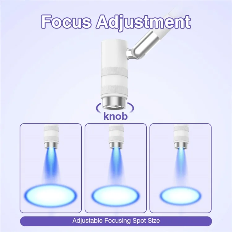 HD-AL20 Aluminum Alloy Beauty UV Lamp for Eyelash Extensions, UV Light with Foot Pedal Control - White