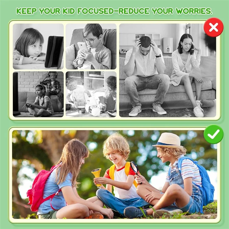 Mini Microscope for Kids Digital Microscope 1000X Zoom 2MP Camera with 8 LED Lights - Yellow