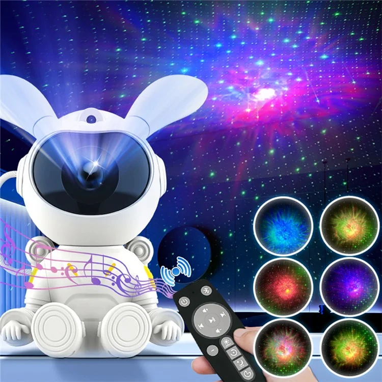 G002 Remote Control Space Rabbit Projector Lamp Stars Nebulae Projection Table Light