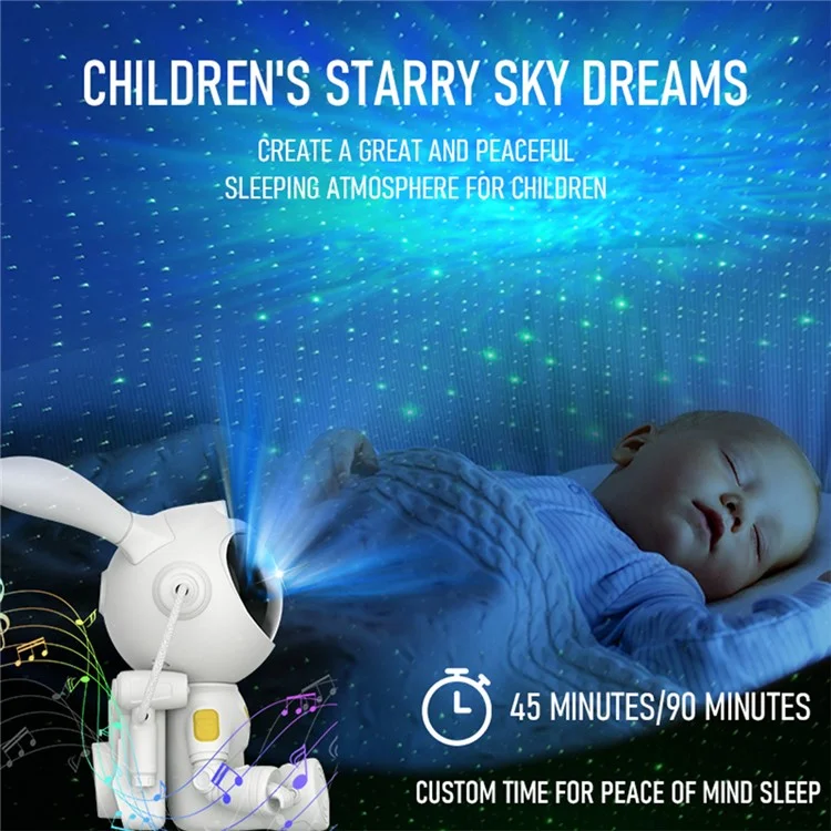 G002 Remote Control Space Rabbit Projector Lamp Stars Nebulae Projection Table Light