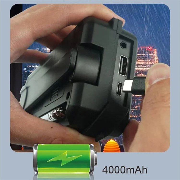 373 Multifunctional Outdoor Emergency Hand Crank AM / FM Solar Radio Power Bank, Versión Europea
