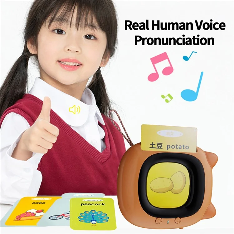 Schede flash parlanti KDC-0024 Giocattoli educativi Giocattoli per l'apprendimento per i bambini piccoli (versione in inglese) - Blu