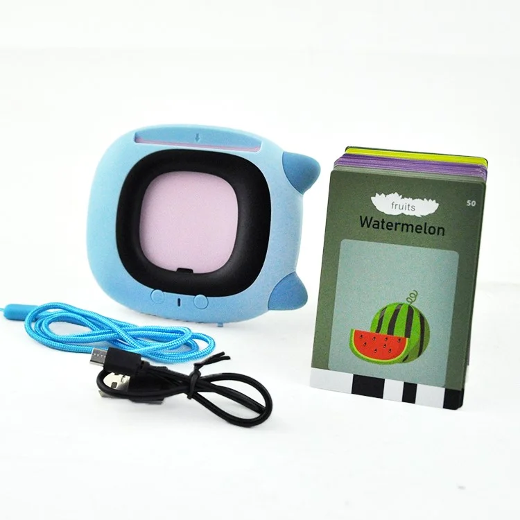 Schede flash parlanti KDC-0024 Giocattoli educativi Giocattoli per l'apprendimento per i bambini piccoli (versione in inglese) - Blu
