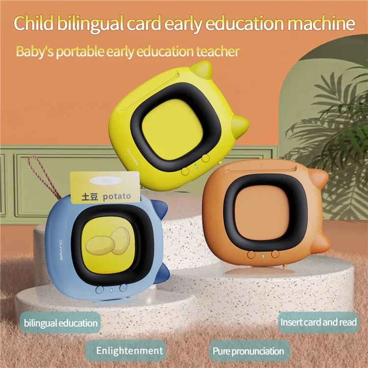 Schede flash parlanti KDC-0024 Giocattoli educativi Giocattoli per l'apprendimento per i bambini piccoli (versione in inglese) - Blu