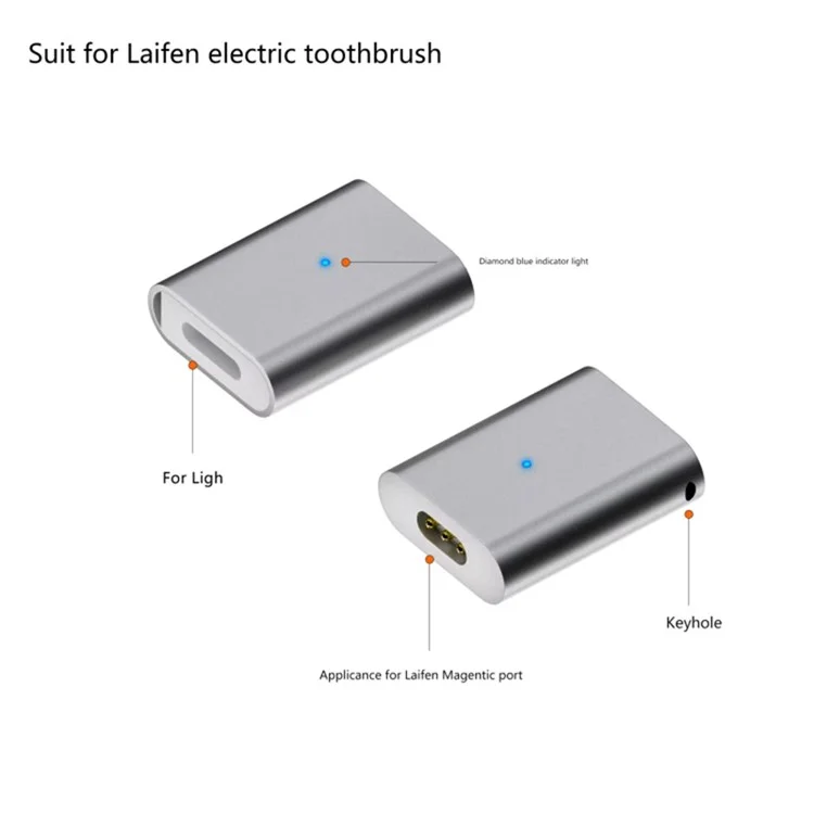 Adaptateur de chargeur magnétique 3 broches droit 8 broches femelle pour brosse à dents électrique Laifen