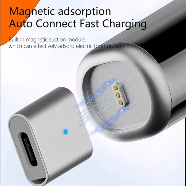 Adaptateur de charge magnétique femelle Type-C à 3 broches droites pour brosse à dents électrique Laifen