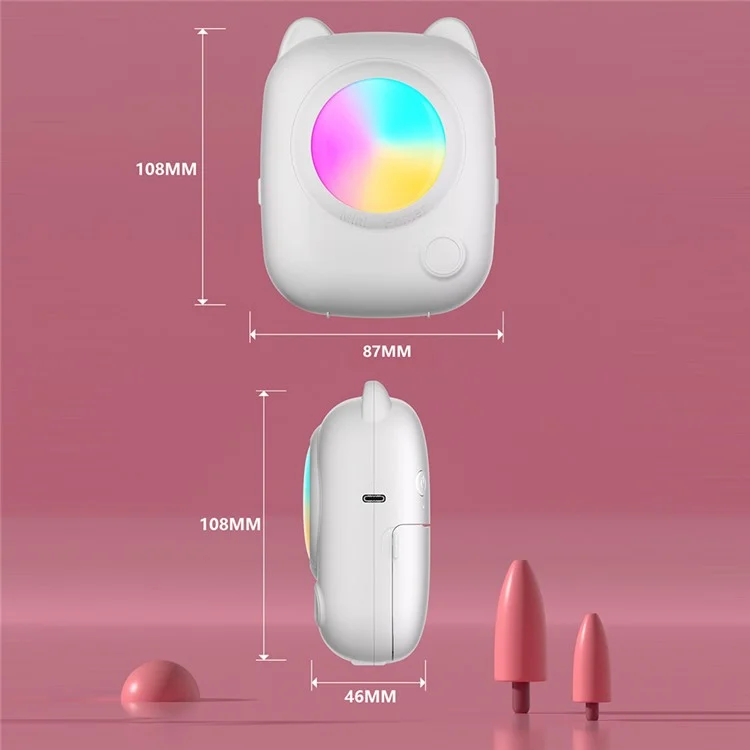 C38 Mini Thermal Printer Wireless Bluetooth-compatible 200DPI Photo Label Wrong Question Printer