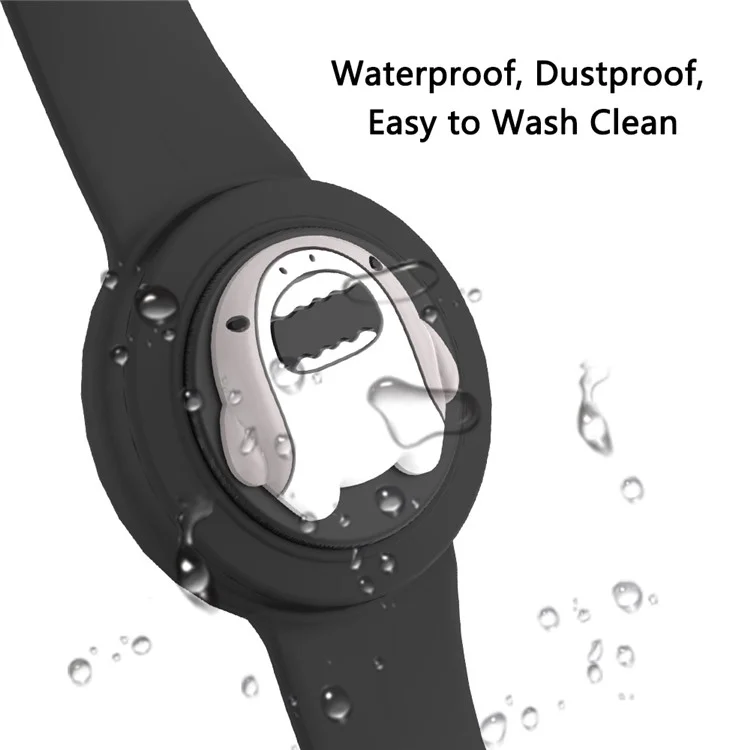 Waterproof Case for Apple AirTag Silicone Watch Band Bluetooth-compatible Tracker Protector Cartoon Pattern - Dolphin