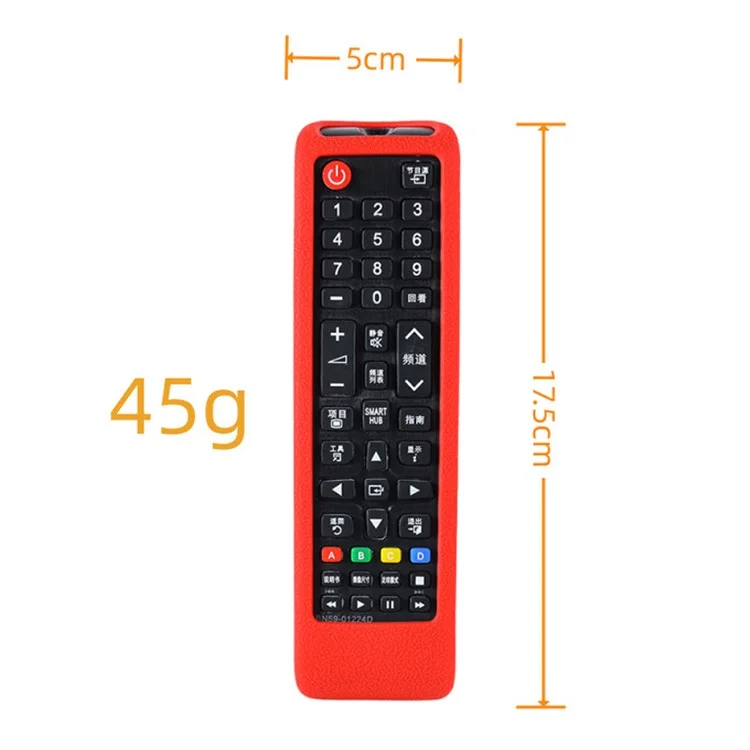 Silicone Case Protective Sleeve for Samsung TV AA59 / BN59 Series Remote Control - Black