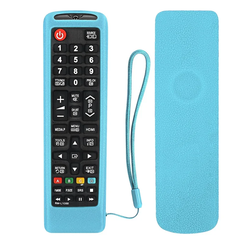 Silicone Case Protective Sleeve for Samsung TV AA59 / BN59 Series Remote Control - Luminous Blue