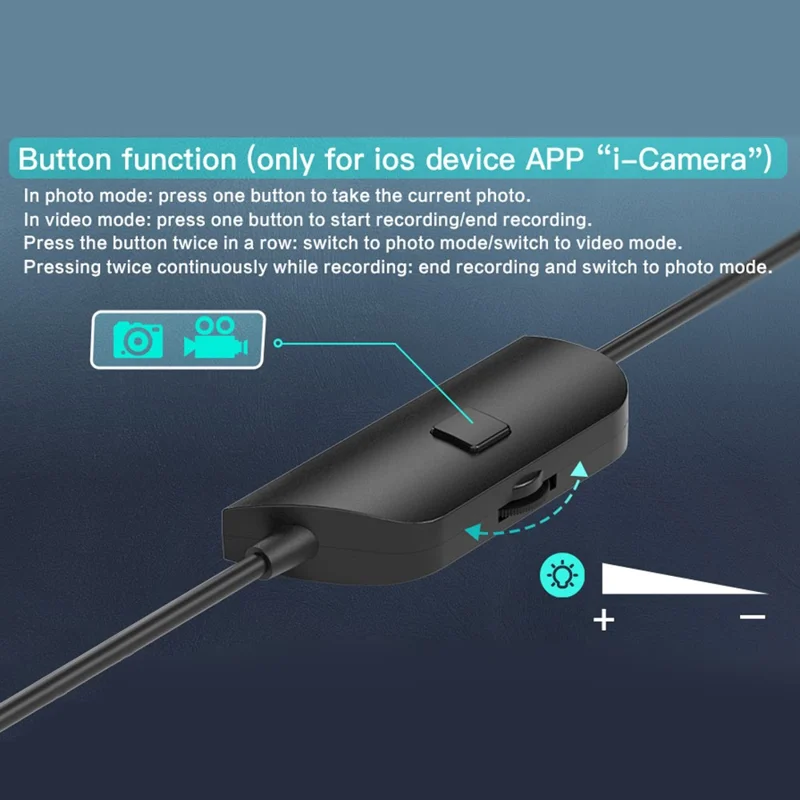 5002 8mm Aluminum Tube 2MP HD Inspection Camera Industrial Endoscope with 3m Hard Cable, iP Interface