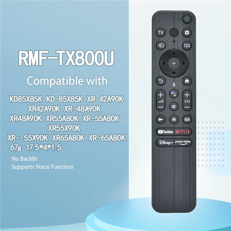 RMF-TX800U Voice Remote Remote Control for Sony Smart TV KD-85X85K XR-42A90K