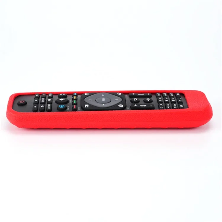 Silikon-Abdeckung für Philips TV-Fernbedienung, Anti-Verlust-Fernbedienungsgehäuse, Ersatz - Rot