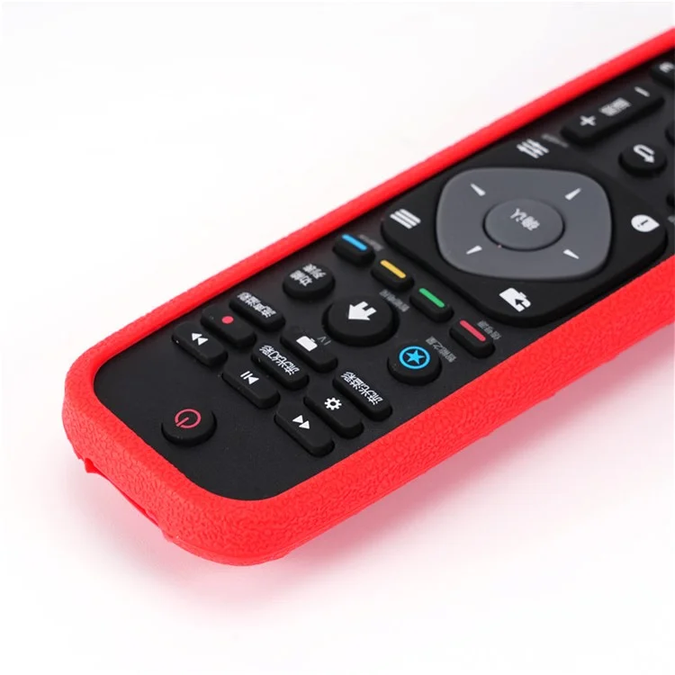 Silikon-Abdeckung für Philips TV-Fernbedienung, Anti-Verlust-Fernbedienungsgehäuse, Ersatz - Rot