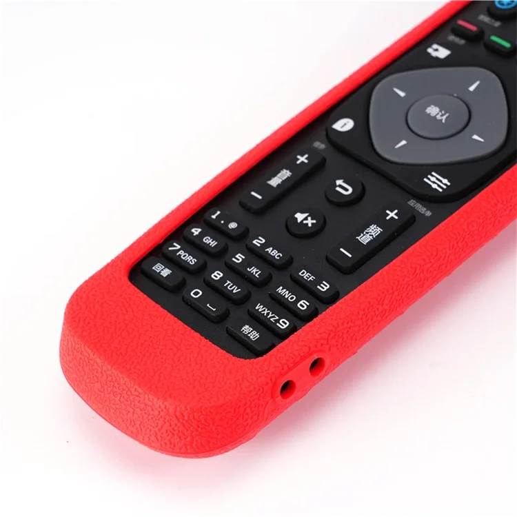 Silikon-Abdeckung für Philips TV-Fernbedienung, Anti-Verlust-Fernbedienungsgehäuse, Ersatz - Rot
