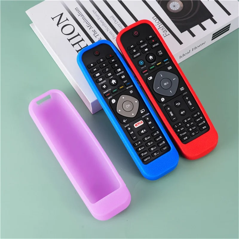 Silicone Cover for Philips TV Remote Control Anti-Lost Remote Case Replacement - Black