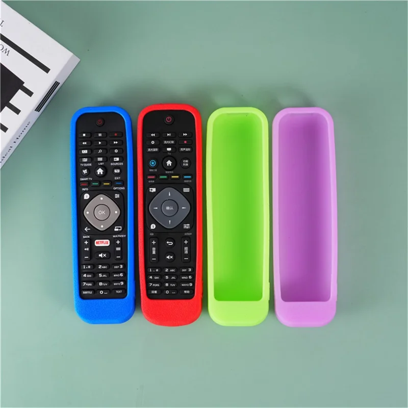 Silicone Cover for Philips TV Remote Control Anti-Lost Remote Case Replacement - Black