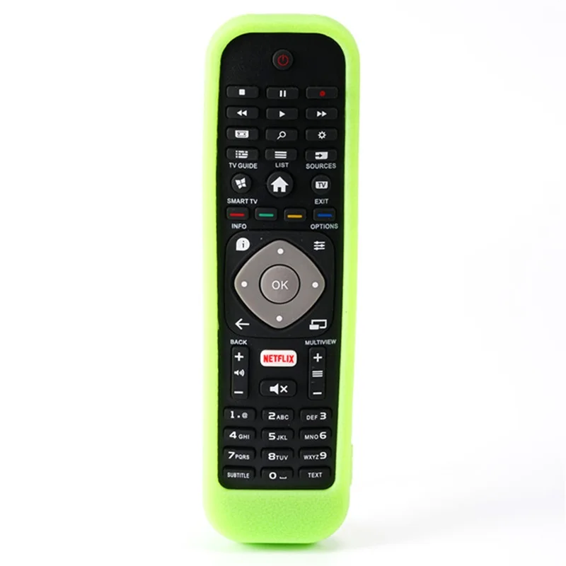 Silicone Cover for Philips TV Remote Control Anti-Lost Remote Case Replacement - Luminous Green