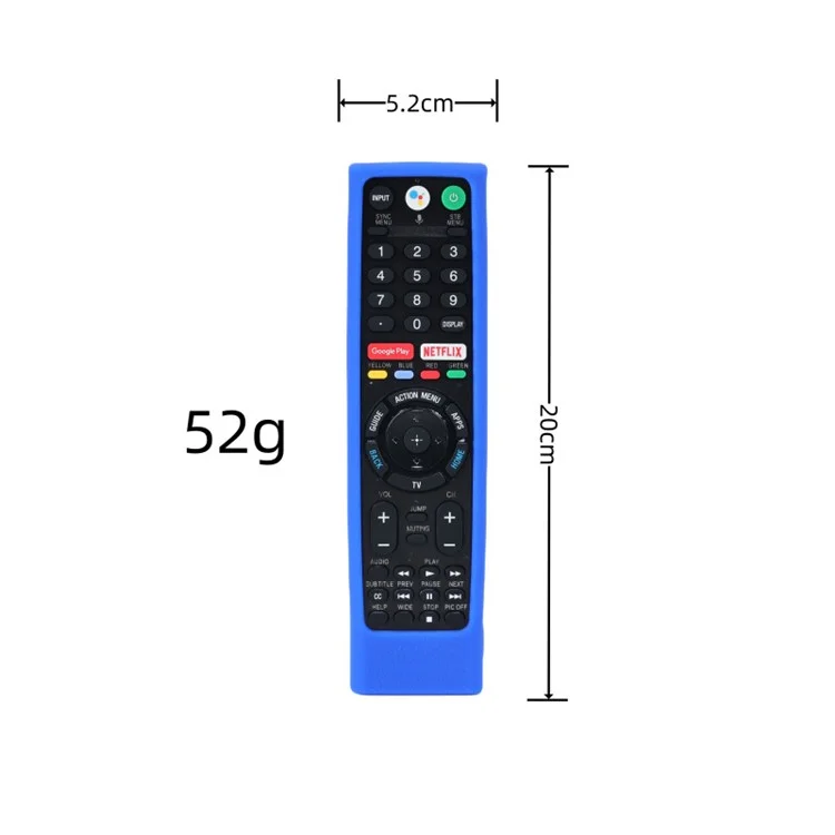 Silicone Cover for Sony TV RMF-TX300U RMF-TX200E Remote Control Shockproof Case with Strap - Red