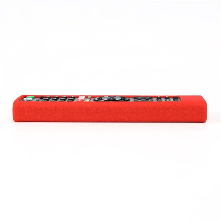 Silicone Cover for Sony TV RMF-TX300U RMF-TX200E Remote Control Shockproof Case with Strap - Red