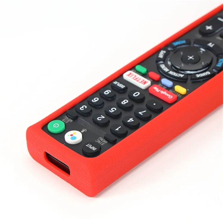 Silicone Cover for Sony TV RMF-TX300U RMF-TX200E Remote Control Shockproof Case with Strap - Red