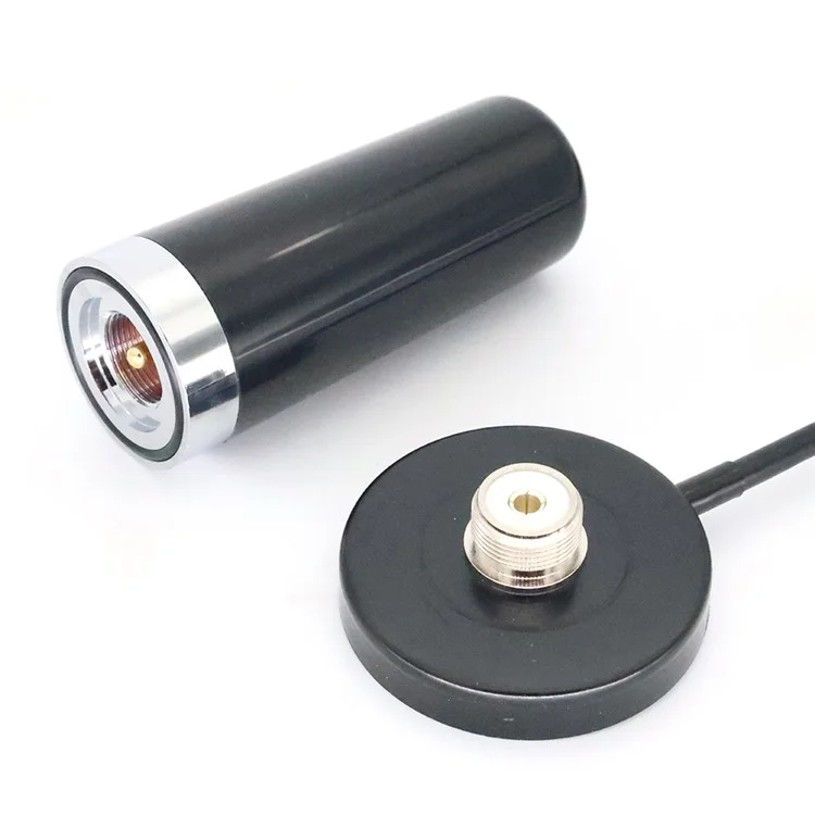 4G LTE 700-2700MHZ Small Steel Gun Antenna 5.5cm Strong Magnetic Base Large Sucker with 5m SMA-Male Extension Cable