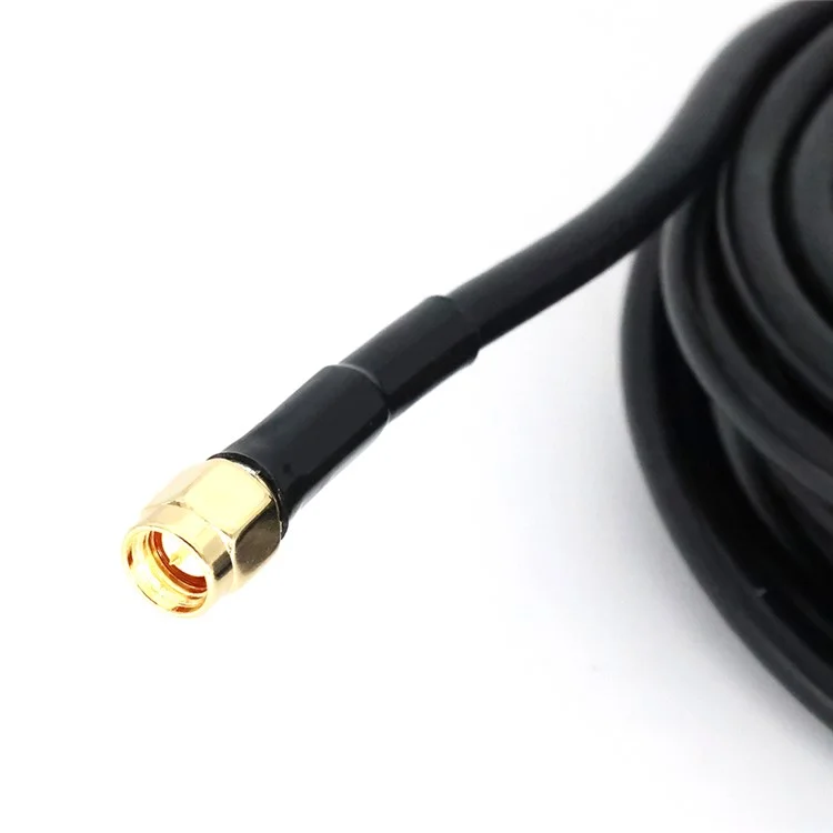4G LTE 700-2700MHZ Small Steel Gun Antenna 5.5cm Strong Magnetic Base Large Sucker with 5m SMA-Male Extension Cable