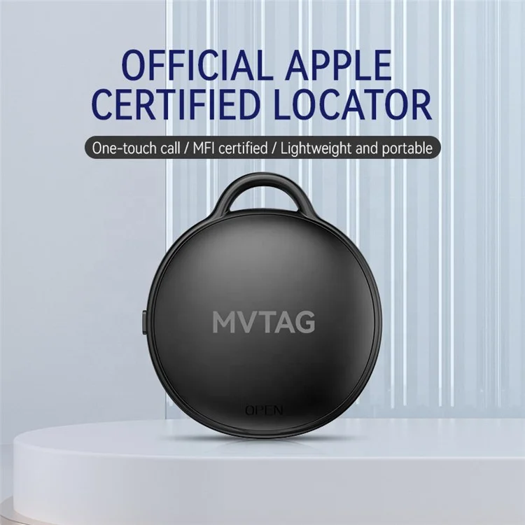 F6 MFI Certified Smart Finder Bluetooth-compatible Luggage Tracker Smart Tag for Key, Backpack, Wallet Compatible with Apple - White