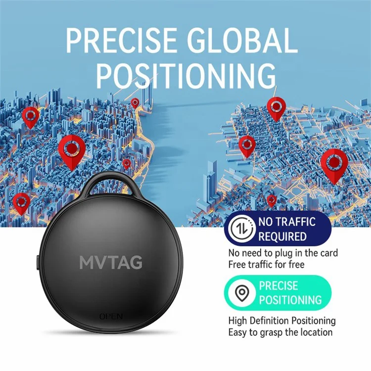 F6 MFI Certified Smart Finder Bluetooth-compatible Luggage Tracker Smart Tag for Key, Backpack, Wallet Compatible with Apple - White