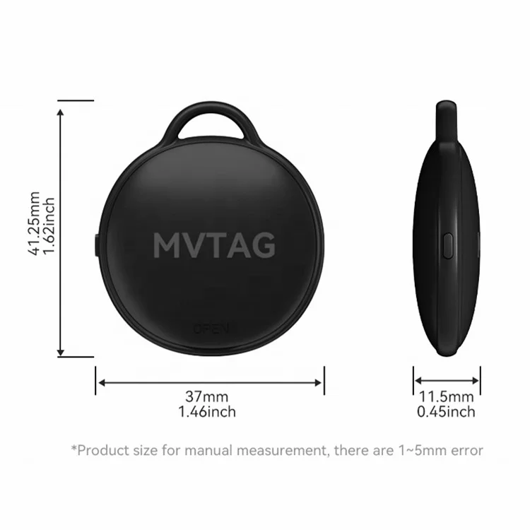 F6 MFI Certified Smart Finder Bluetooth-compatible Luggage Tracker Smart Tag for Key, Backpack, Wallet Compatible with Apple - White