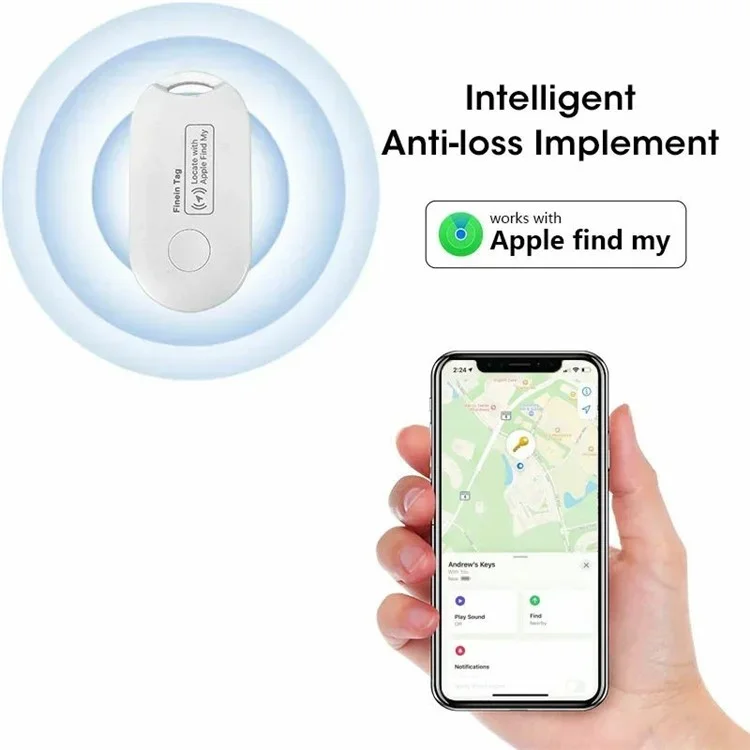S9 Smart Tag Bluetooth Tracker Location Tool per chiavi, zaino, portafoglio, animali domestici compatibile con Apple