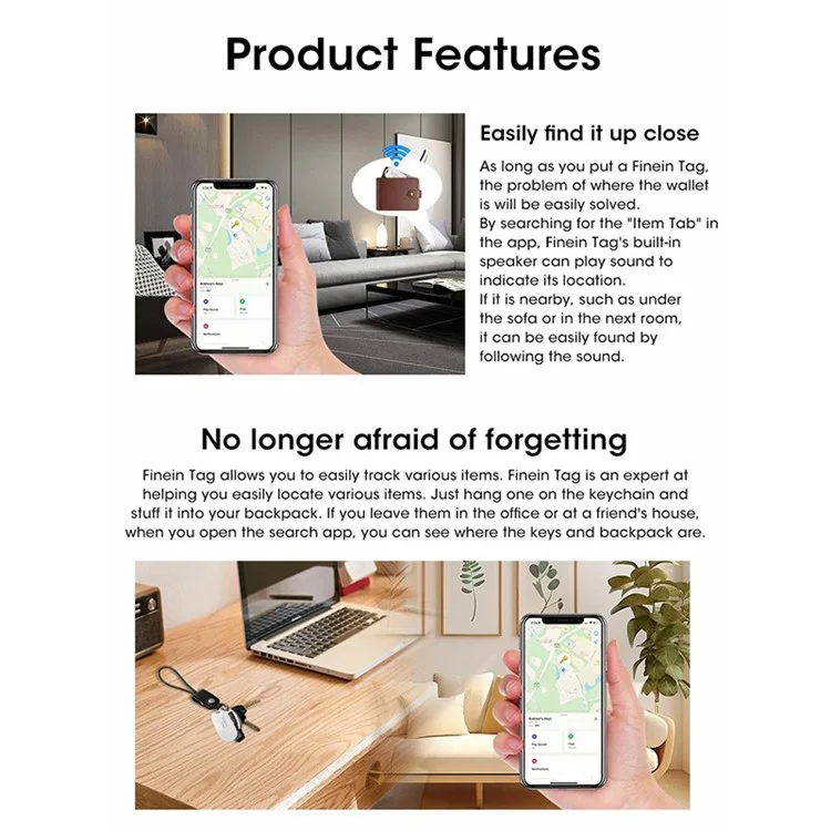 S9 Smart Tag Bluetooth Tracker Location Tool per chiavi, zaino, portafoglio, animali domestici compatibile con Apple