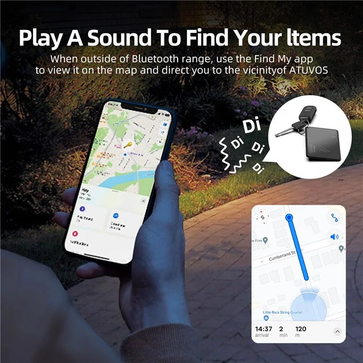 F05 Ultra-Thin Card Type Smart Finder Bluetooth-compatible Tracker Item Locator for Wallet, Luggage, Bike