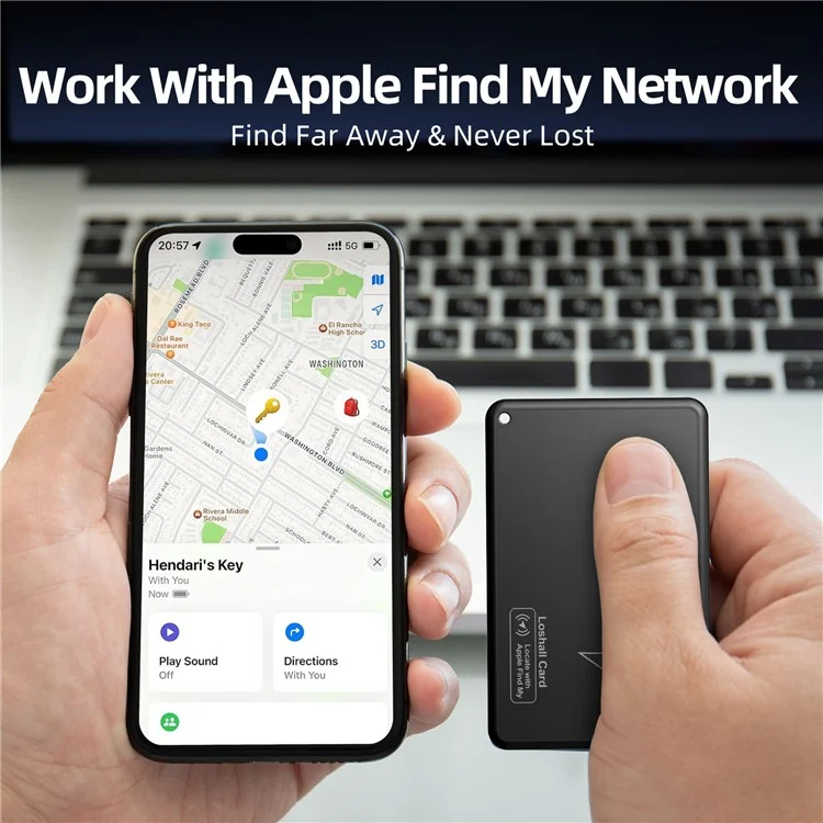 F05 Ultra-Thin Card Type Smart Finder Bluetooth-compatible Tracker Item Locator for Wallet, Luggage, Bike